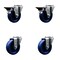 Service Caster 4'' Solid Poly Wheel Swivel Bolt Hole Caster Set with 2 Posi Lock Brakes, 4PK SCC-BH20S414-SPUS-PLB-2-S-2 - alternate 1